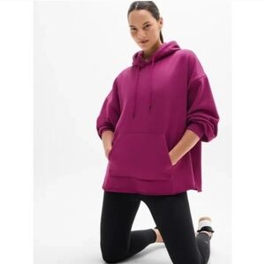 NEW Athleta Heavyweight Terry Oversized Hoodie in Wildberry M